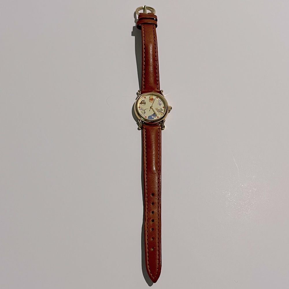Vintage Winnie the Pooh & Friends Disney Parks Watch with Brown Leather Strap - Picture 3 of 13